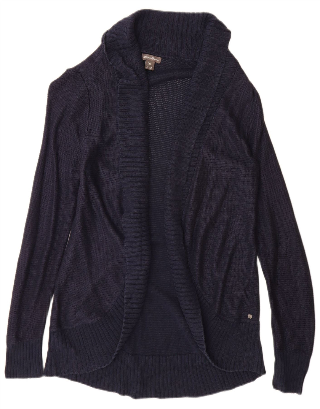 Женский открытый кардиган Eddie Bauer UK 12, средний темно-синий вискоза