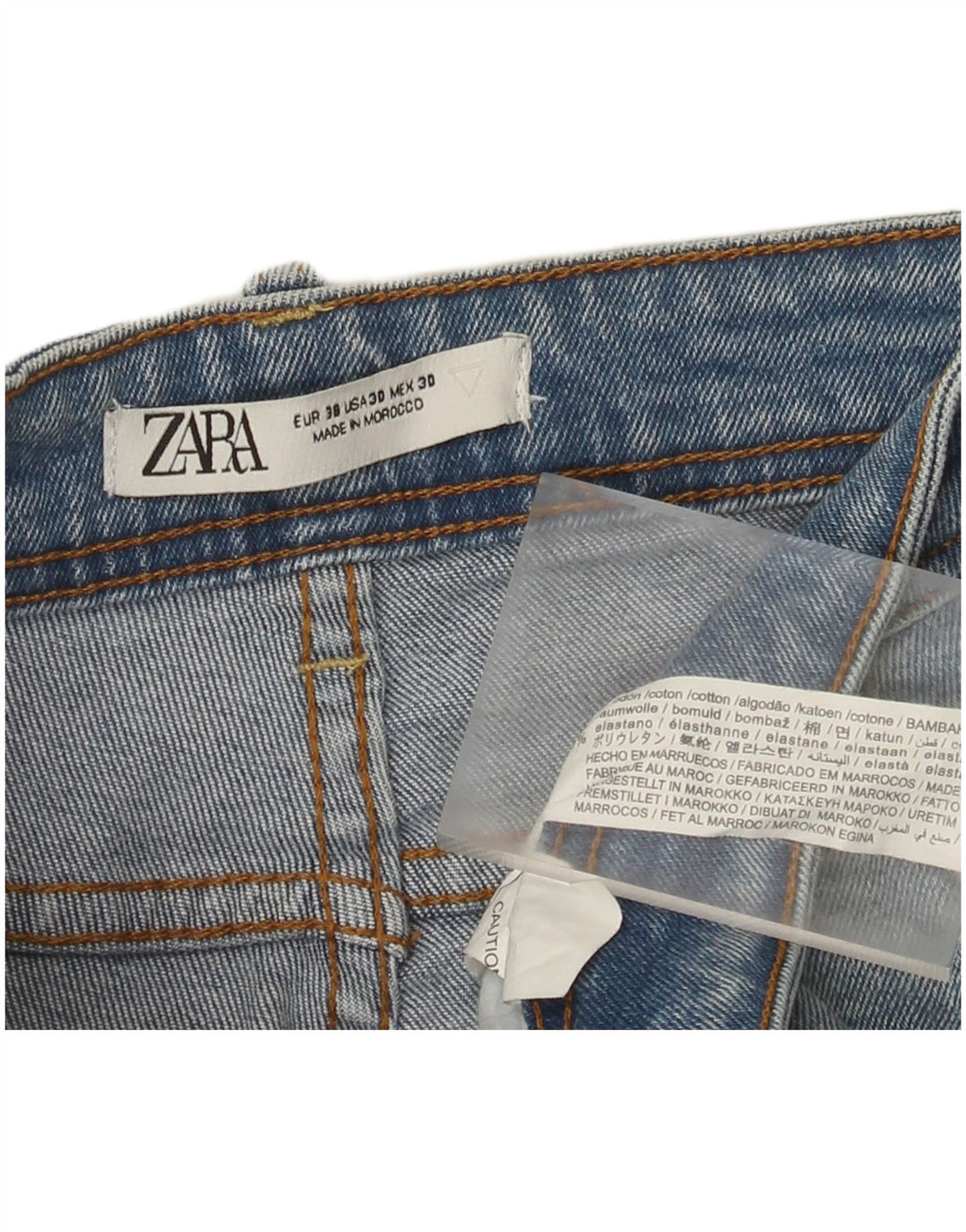 Мужские джинсовые шорты Zara EU 38, маленькие W30, синие, хлопок