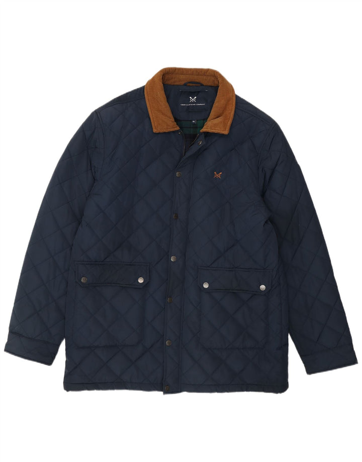 Мужская стеганая куртка Crew Clothing UK 42 XL, темно-синий полиэстер