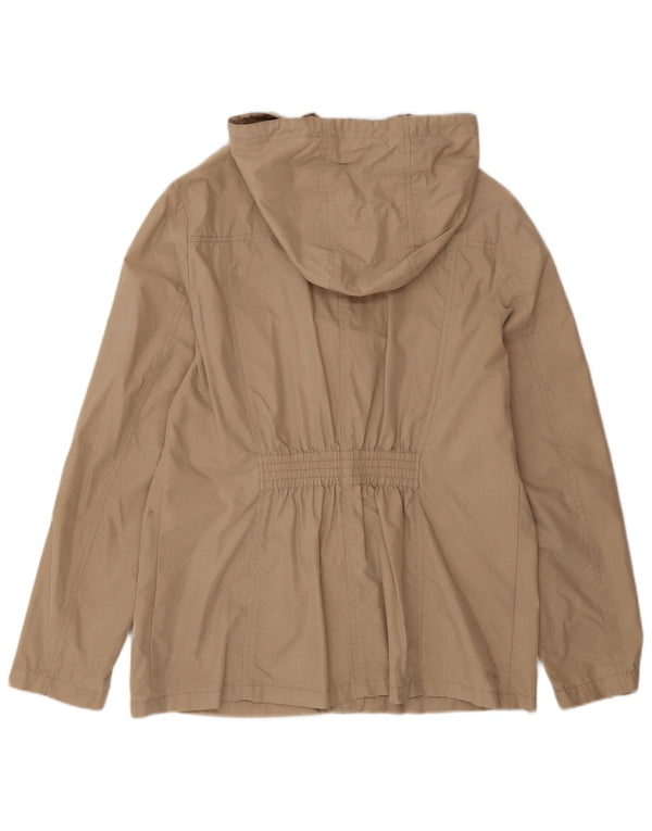 Женская универсальная куртка с капюшоном Fat Face UK 14, большой размер, бежевый хлопок