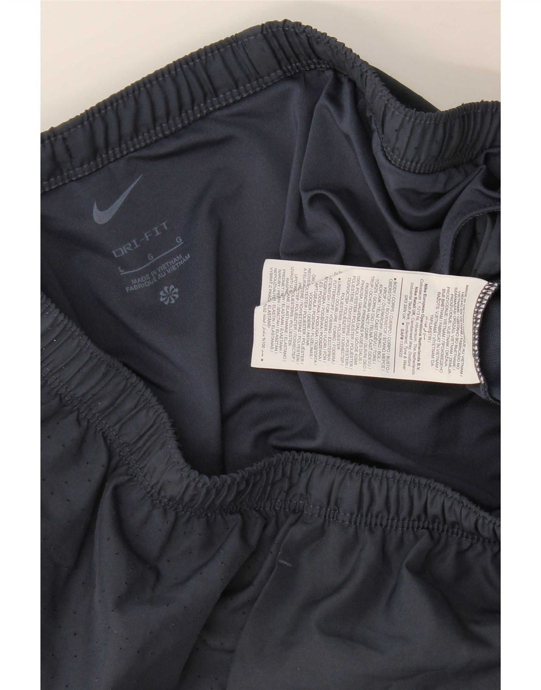 Мужские спортивные шорты Nike Dri Fit с графическим рисунком, большие темно-синие, полиэстер