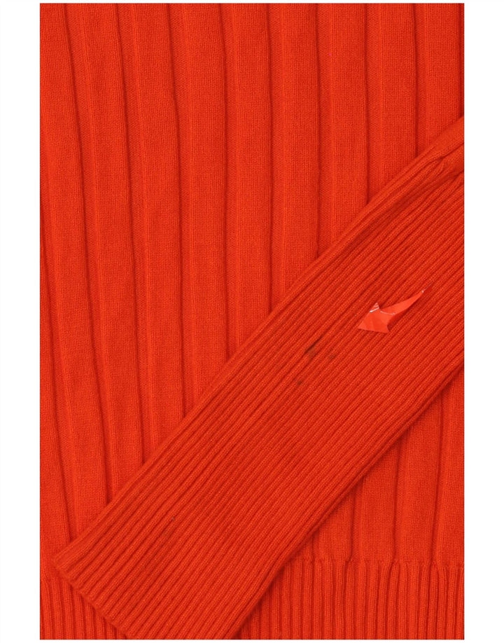 Женский укороченный джемпер с высоким воротником Zara UK 12, средний оранжевый