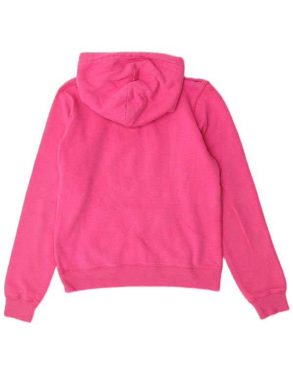 Женский джемпер с капюшоном Jack Wills UK 12, хлопок среднего розового цвета