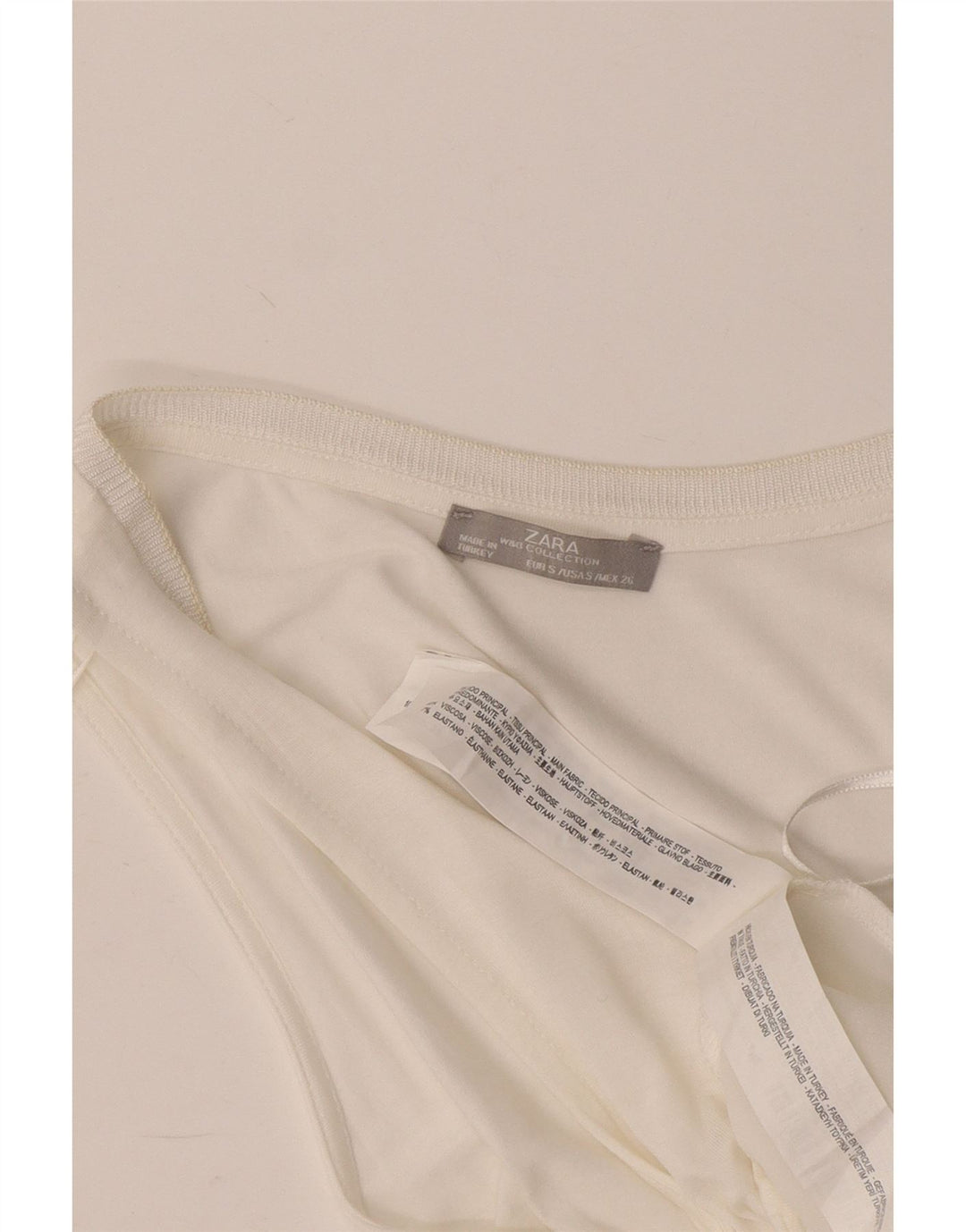 Женский укороченный жилет Zara UK 8, маленький, из белой вискозы