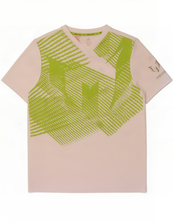 Adidas Boys Climalite Graphic T-Shirt Top 13-14 Years White Polyester