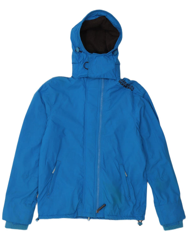 SUPERDRY Мужская ветровка с капюшоном The Windcheater UK 40, большая синяя