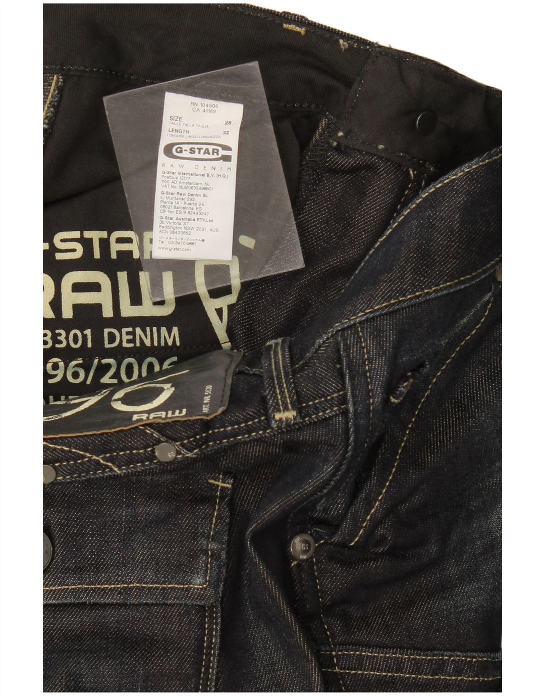 Женские узкие джинсы G-Star W28 L32 Темно-синие, хлопок