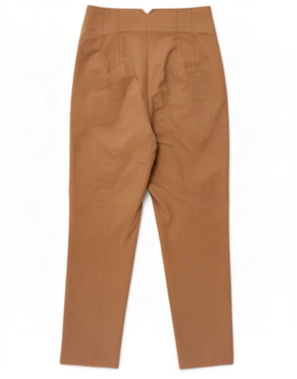 Женские зауженные костюмные брюки с завышенной талией Zara XS W24 L26, бежевый полиэстер