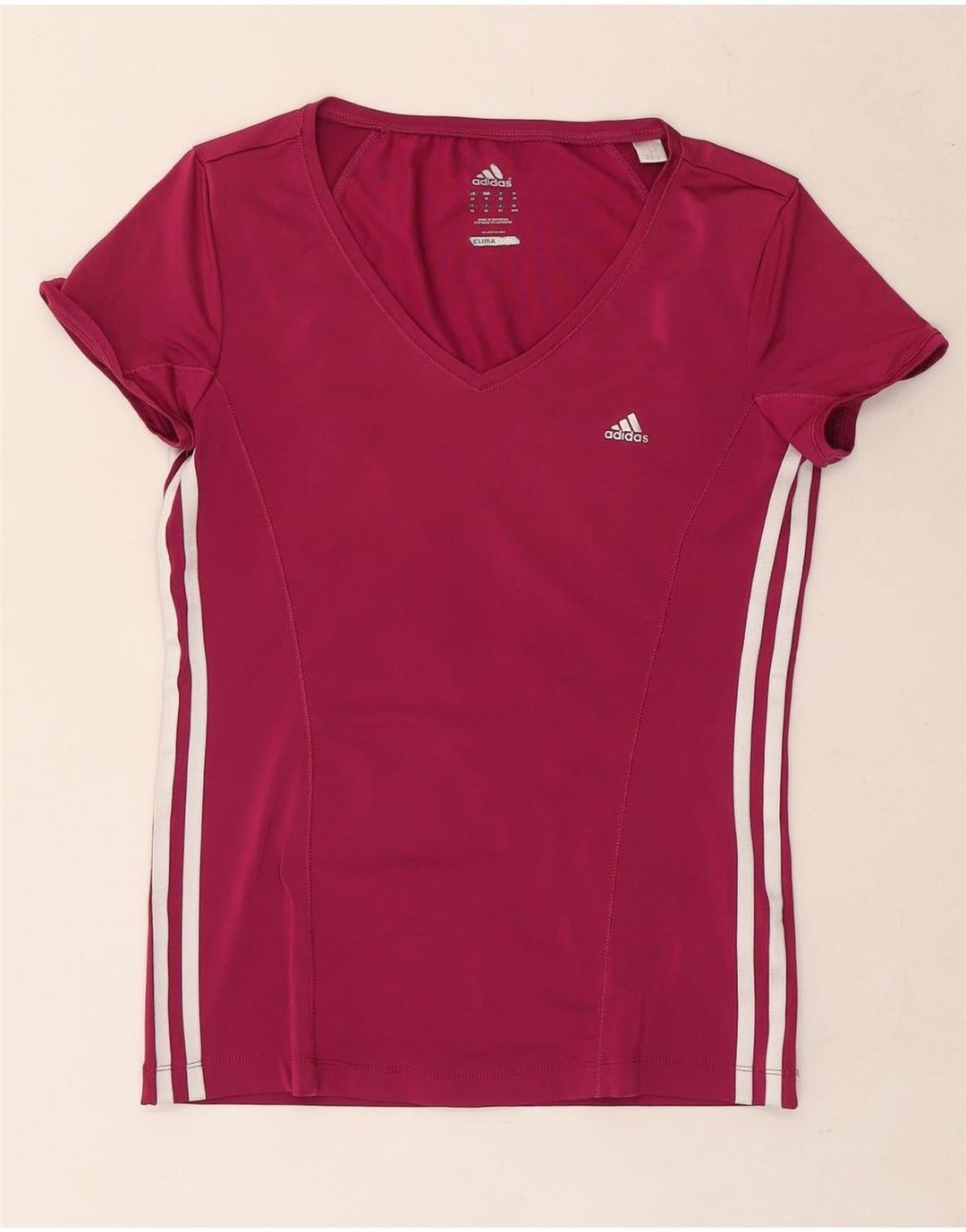 Женская футболка Adidas Climacool Top UK 14, средний розовый полиэстер