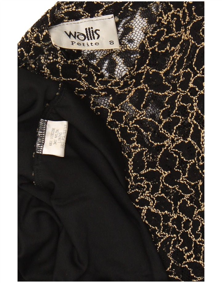 Женское кружевное платье макси WALLIS, маленькое черное вискоза с цветочным принтом, Великобритания, 8 шт.