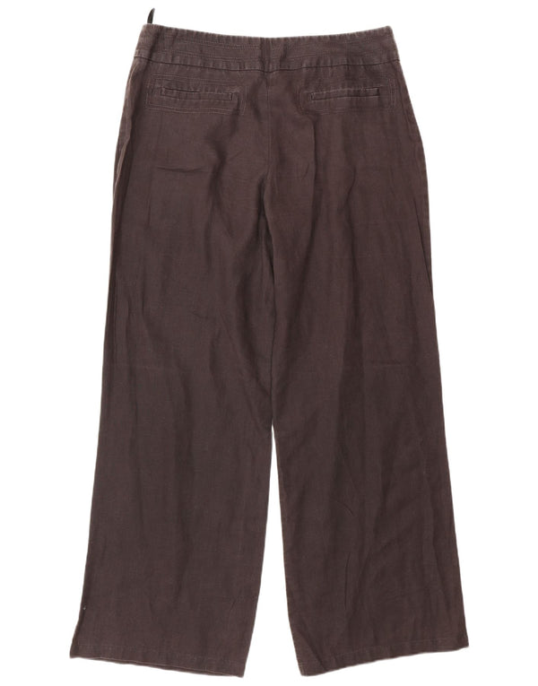 Женские широкие брюки чинос Marks & Spencer UK 12 Medium W30 L30 Темно-бордовые