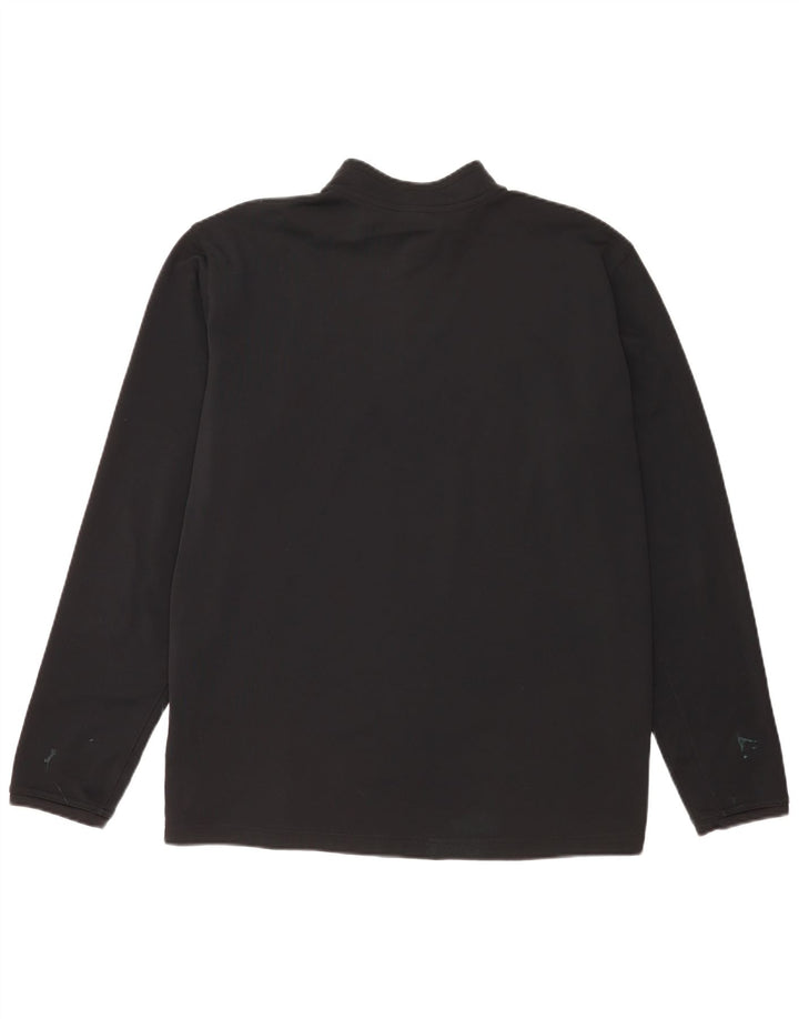 Мужской пуловер с воротником на молнии Nike Dri Fit 2XL, черный полиэстер