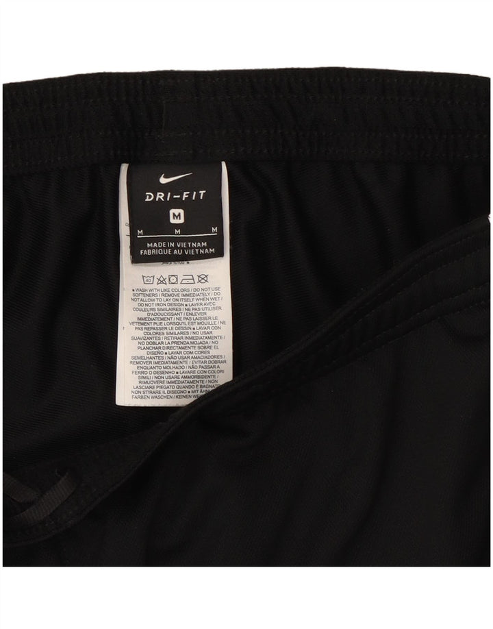 Мужские спортивные брюки Nike Dri Fit среднего размера, полиэстер с цветными блоками, средний черный