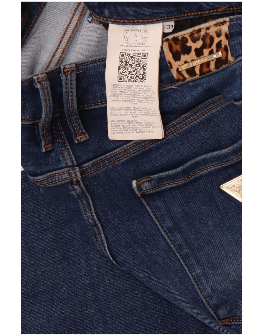 Женские джинсы скинни GUESS Annette W31 L29, темно-синий, хлопок