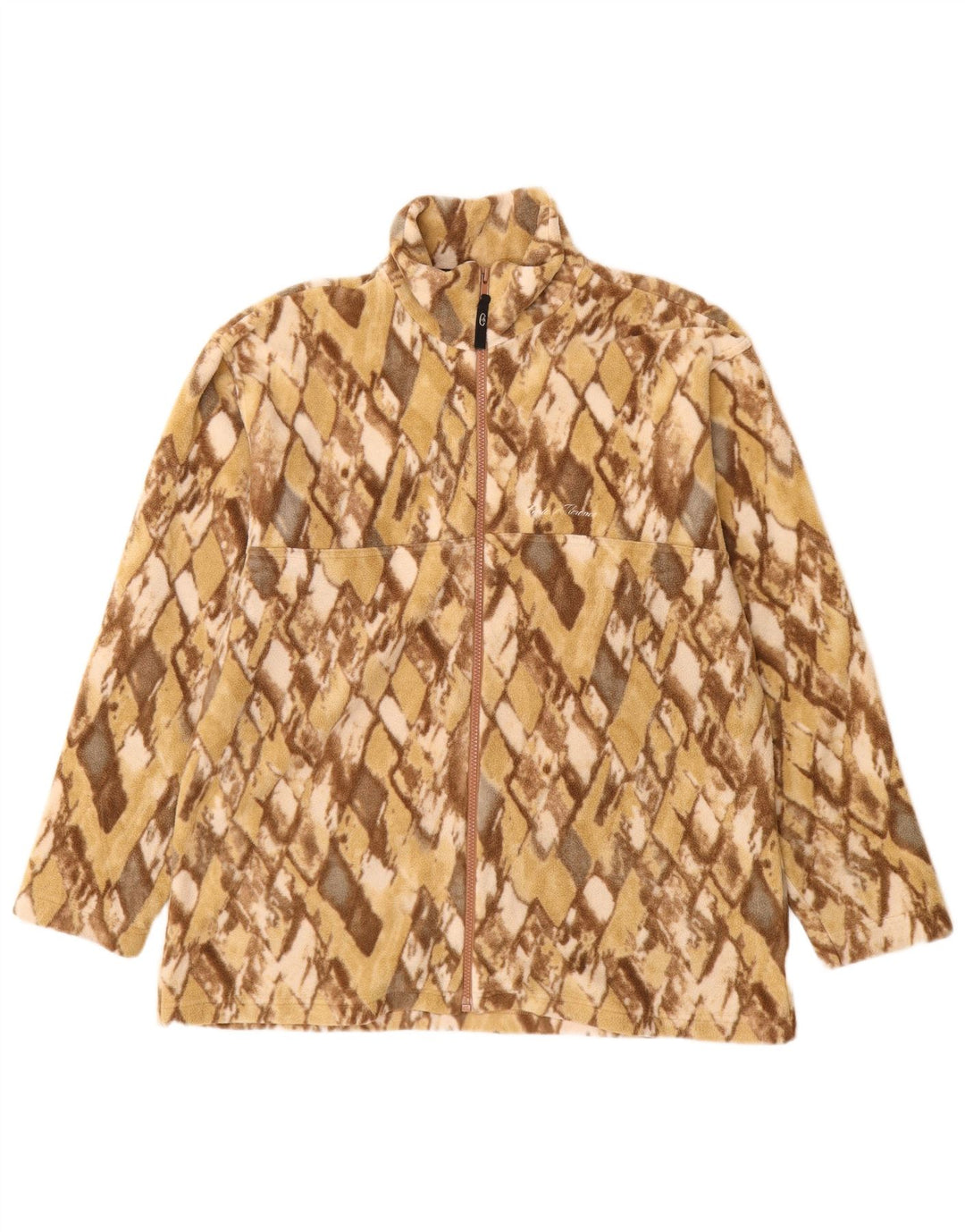 Женская флисовая куртка CONTE OF FLORENCE UK 16, большая, бежевый Argyle/Diamond