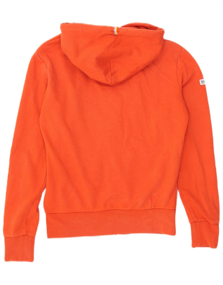 Мужской свитер с капюшоном на молнии Superdry, маленький оранжевый, хлопок
