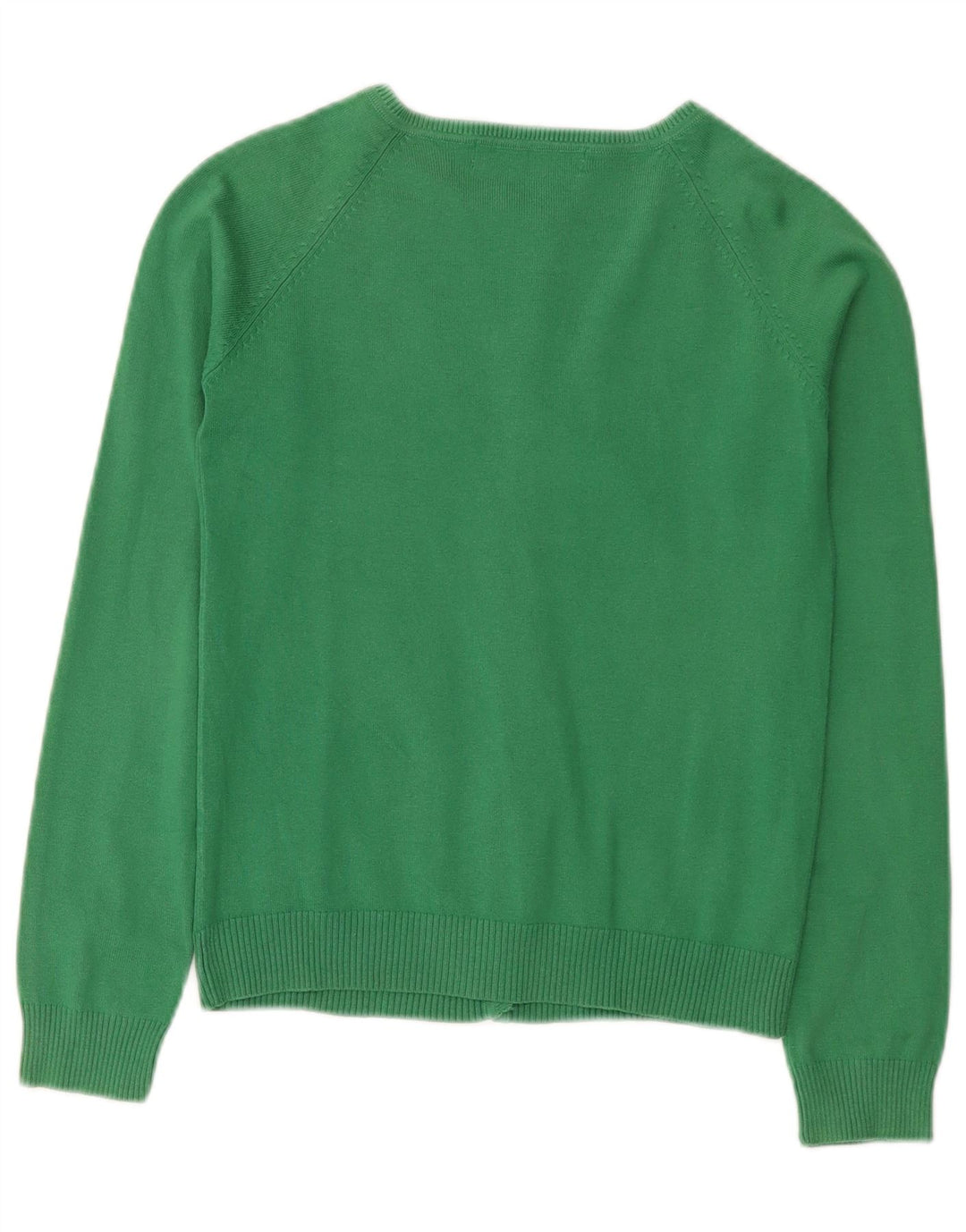 Женский кардиган Zara UK 12, хлопковый средний зеленый цвет