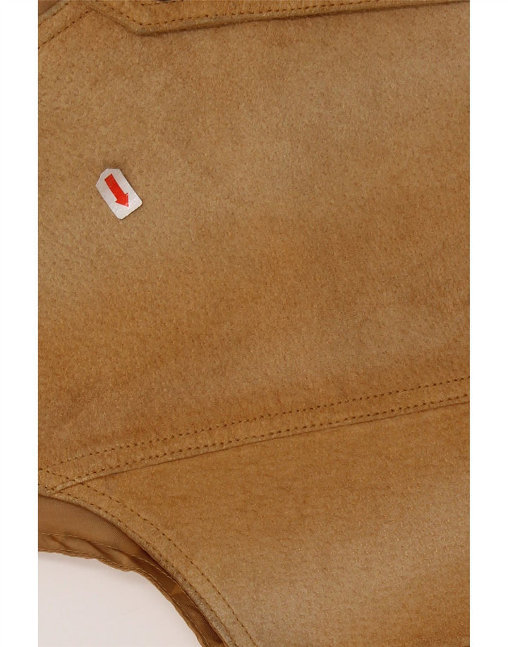 Мужской замшевый жилет VINTAGE IT 44 XS Коричневый кожаный