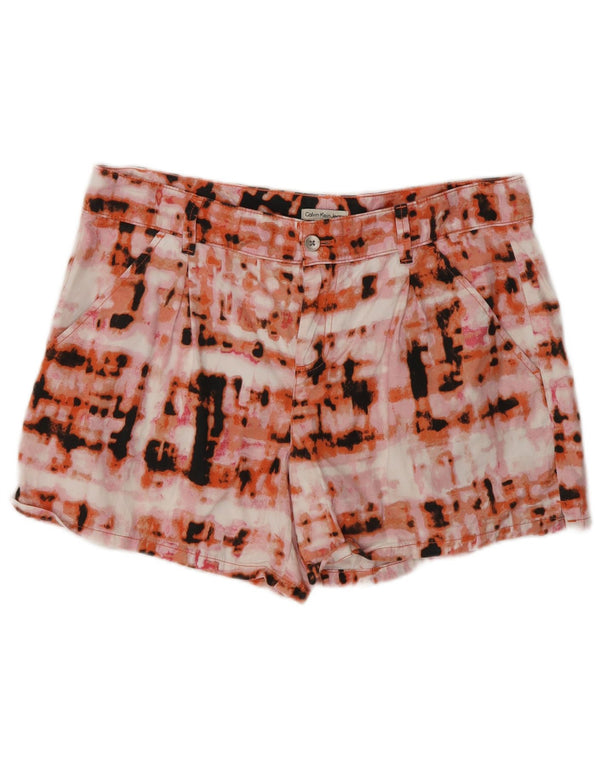 Женские повседневные шорты Calvin Klein UK 12 Medium W30 Разноцветный тай-дай