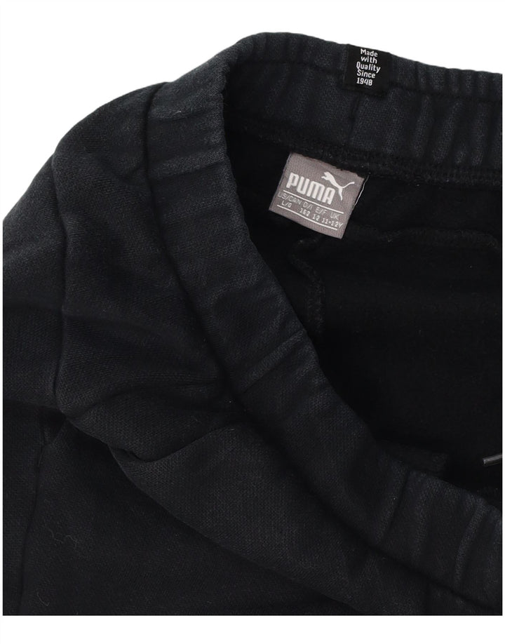 Спортивный костюм с рисунком Puma для мальчиков, брюки для бега, 11–12 лет, черные