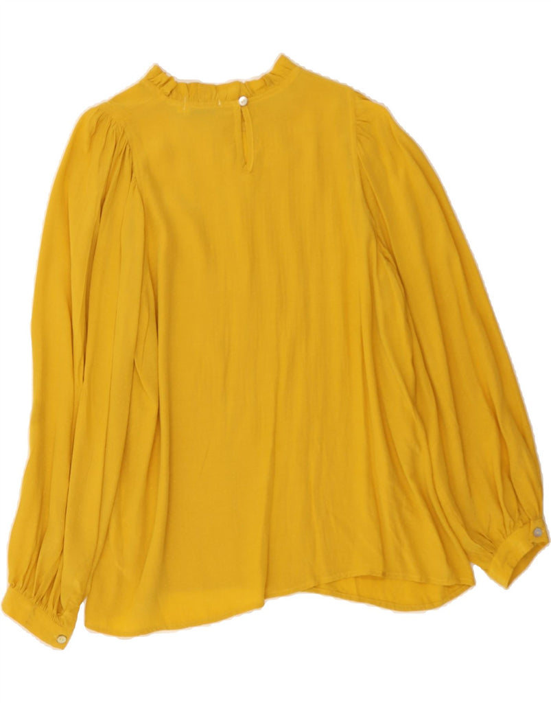 MOLLY BRACKEN Womens Oversized Oversized Blouse Top UK 10 Small Yellow Vintage Molly Bracken and Second-Hand Molly Bracken from Messina Hembry 