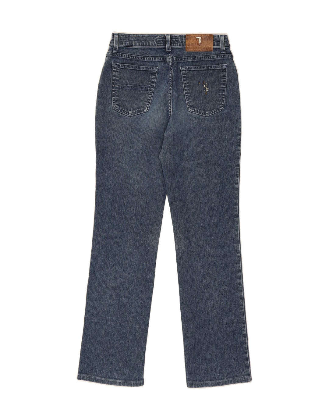 TRUSSARDI Womens Straight Jeans W28 L30 Blue Cotton Vintage Trussardi and Second-Hand Trussardi from Messina Hembry 