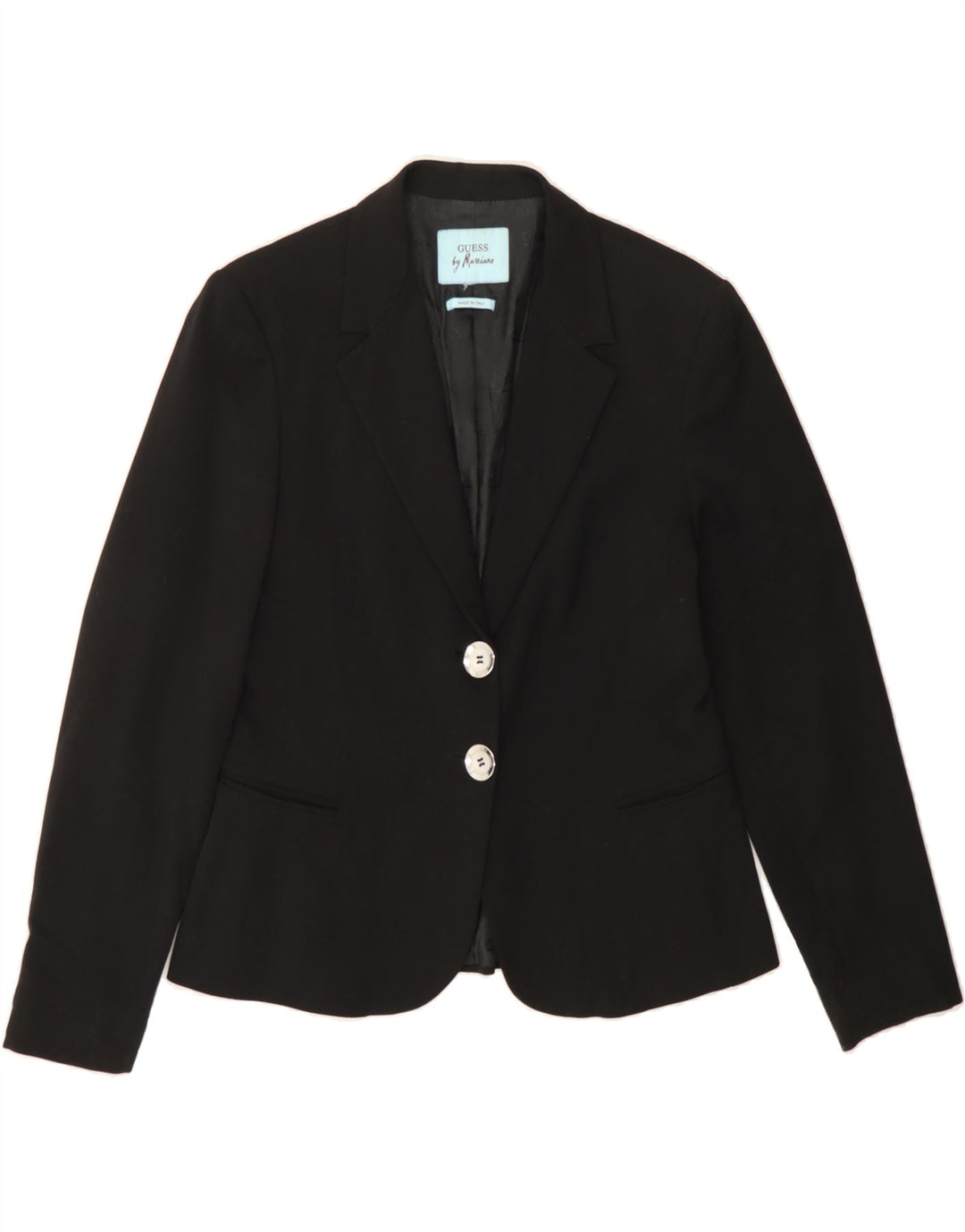 GUESS BY MARCIANO Womens 2 Button Blazer Jacket UK 10 Small Black Vintage Guess By Marciano and Second-Hand Guess By Marciano from Messina Hembry 