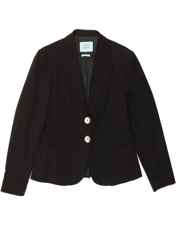GUESS BY MARCIANO Womens 2 Button Blazer Jacket UK 10 Small Black Vintage Guess By Marciano and Second-Hand Guess By Marciano from Messina Hembry 