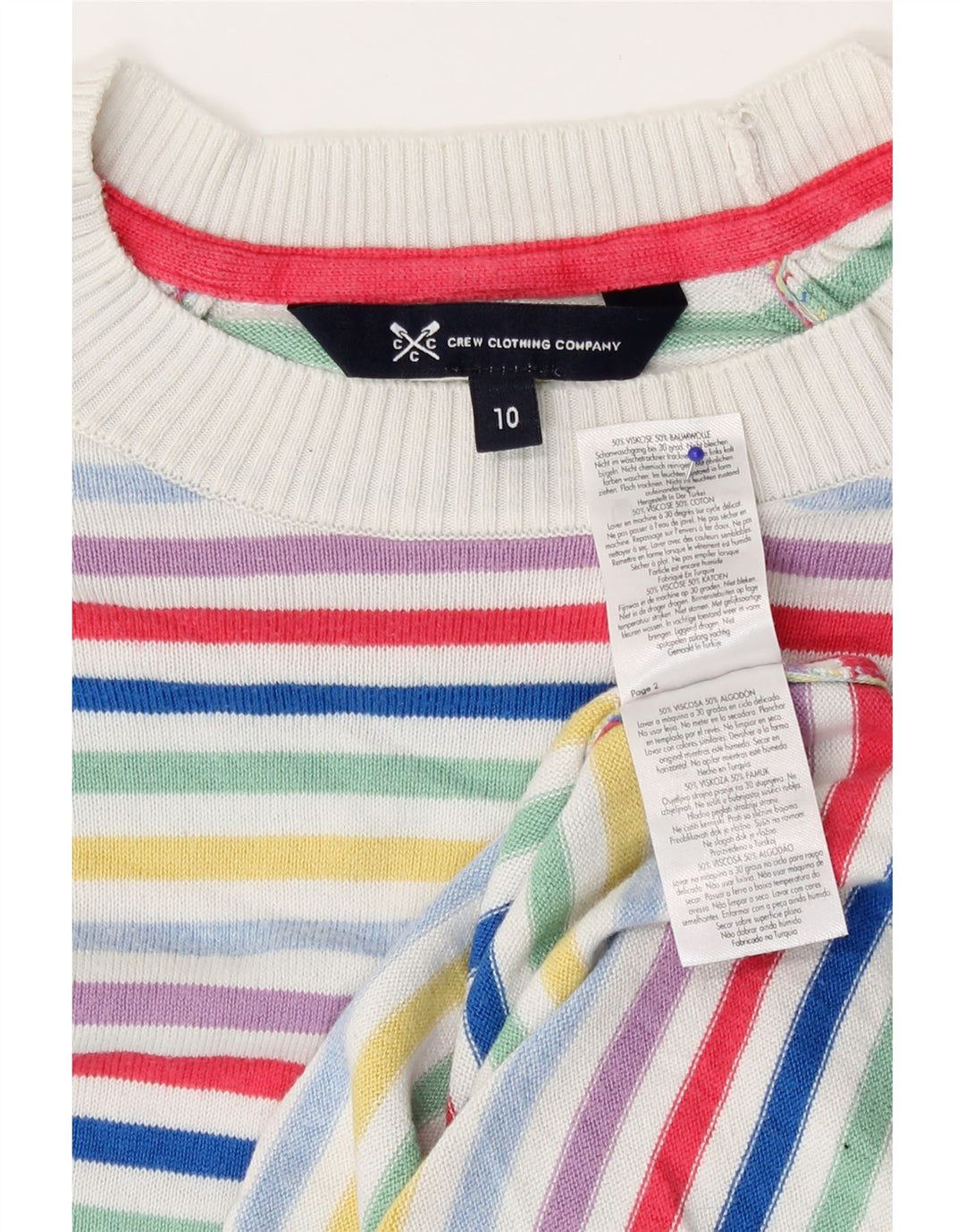 Crew Clothing Женский джемпер с круглым вырезом, Великобритания, 10 маленьких разноцветных цветов