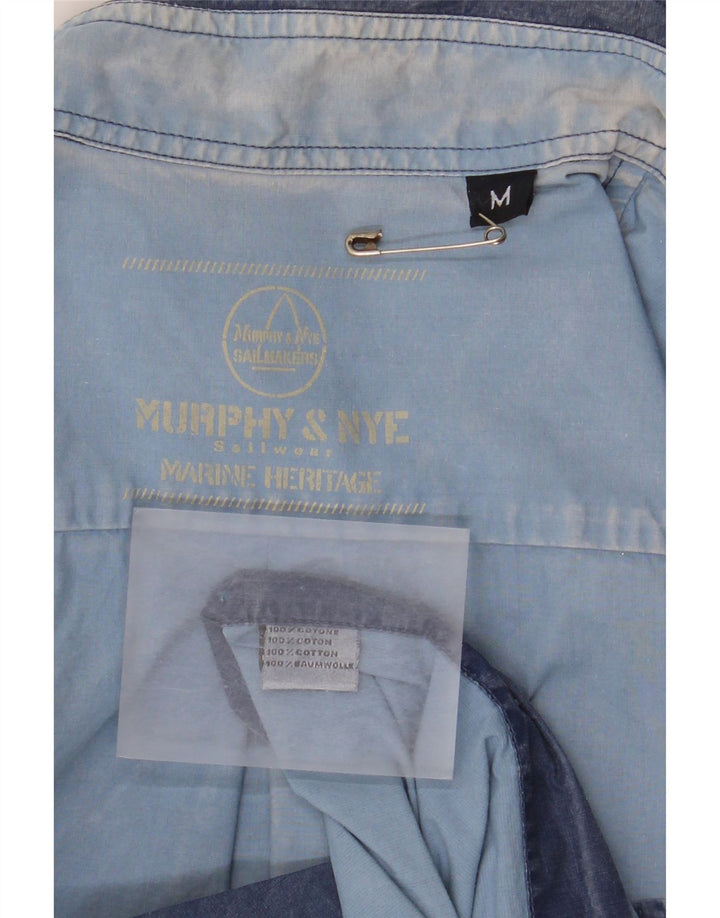 Мужская рубашка Murphy & Nye из хлопка среднего синего цвета