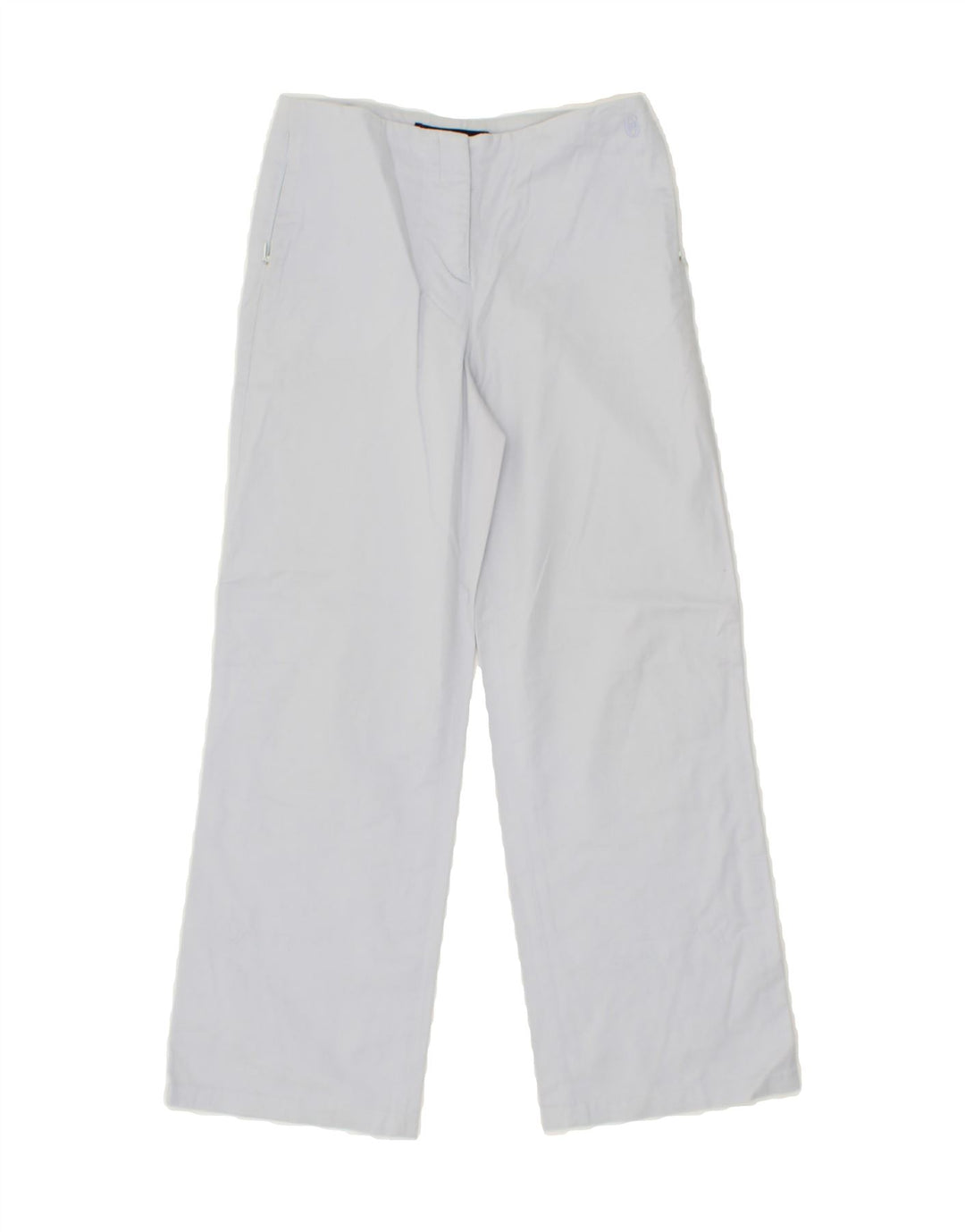 CONTE OF FLORENCE Womens Wide Leg Casual Trousers IT 40 Small W26 L26 Blue Vintage Conte of Florence and Second-Hand Conte of Florence from Messina Hembry 