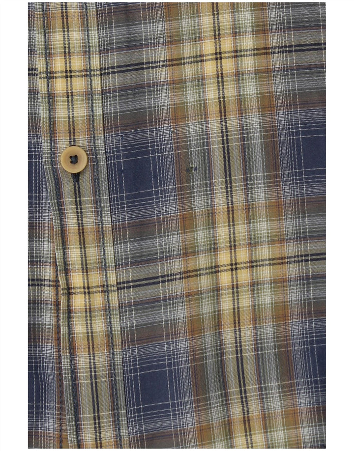 CAMEL ACTIVE Мужская рубашка стандартного кроя с коротким рукавом XL, синяя клетка