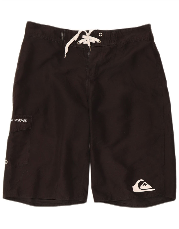Мужские шорты для плавания Quiksilver с рисунком, маленькие черные из полиэстера
