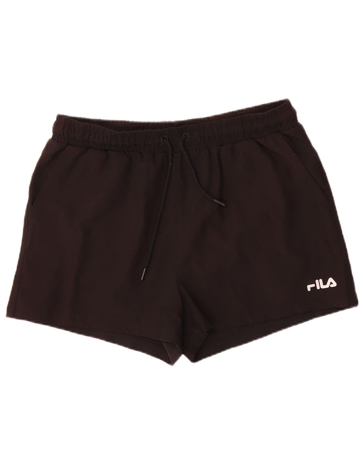 Женские спортивные шорты Fila UK 14, большие черные из полиэстера