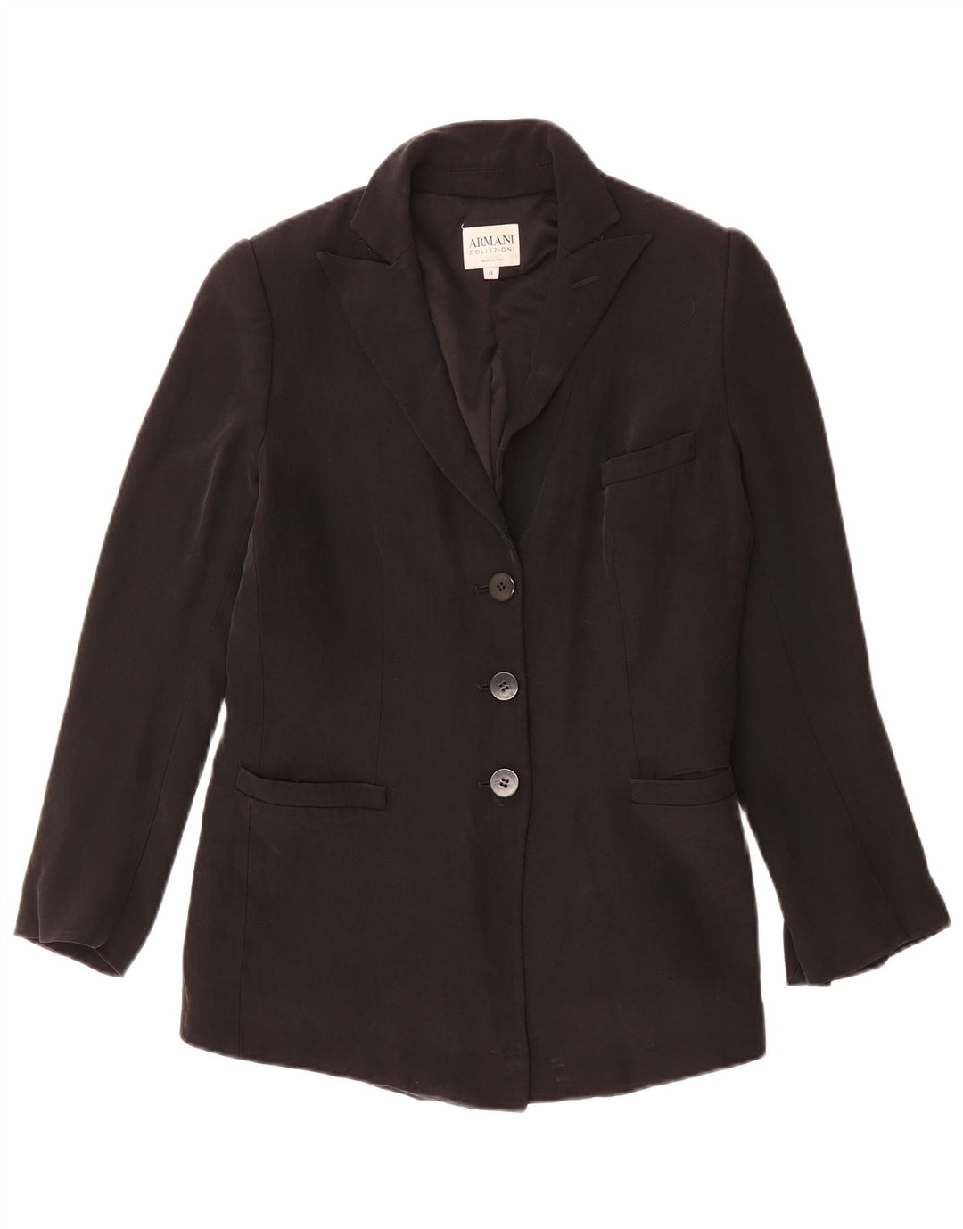 ARMANI COLLEZIONI Женский пиджак на 3 пуговицах IT 48 XL Черный