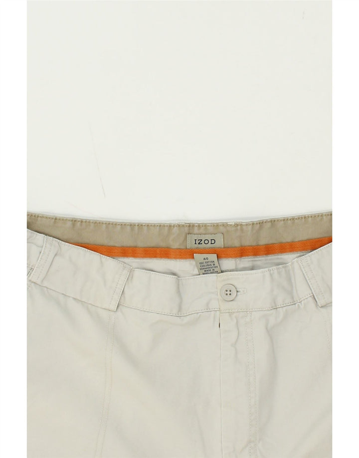 IZOD Mens Cargo Shorts W40 XL Grey Cotton Vintage Izod and Second-Hand Izod from Messina Hembry 