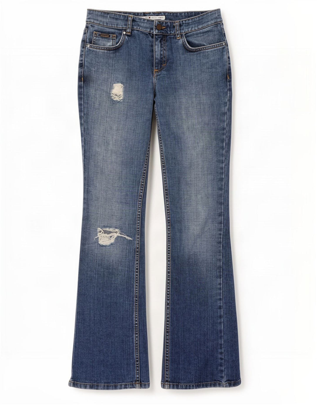 Женские прямые джинсы Tommy Hilfiger с потертостями США 4, маленькие W26 L33, синие
