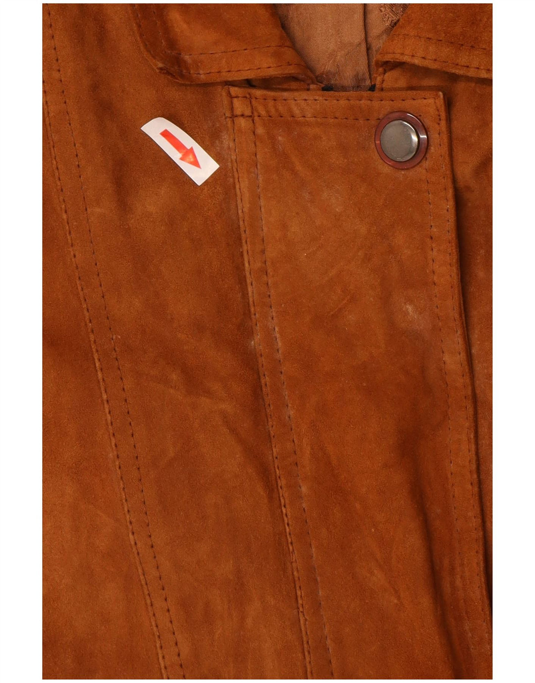 Винтажное женское замшевое пальто UK 16, большое коричневое