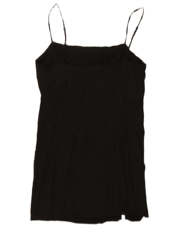 Женское платье-комбинация Zara UK 14, большое черное вискоза