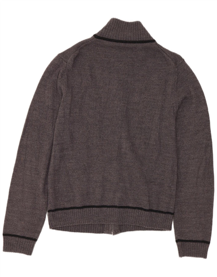 Женский свитер-кардиган CALVIN KLEIN JEANS UK 10, маленький серый из натуральной шерсти