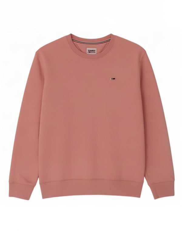 Мужской свитшот Tommy Hilfiger, большой розовый хлопковый джемпер