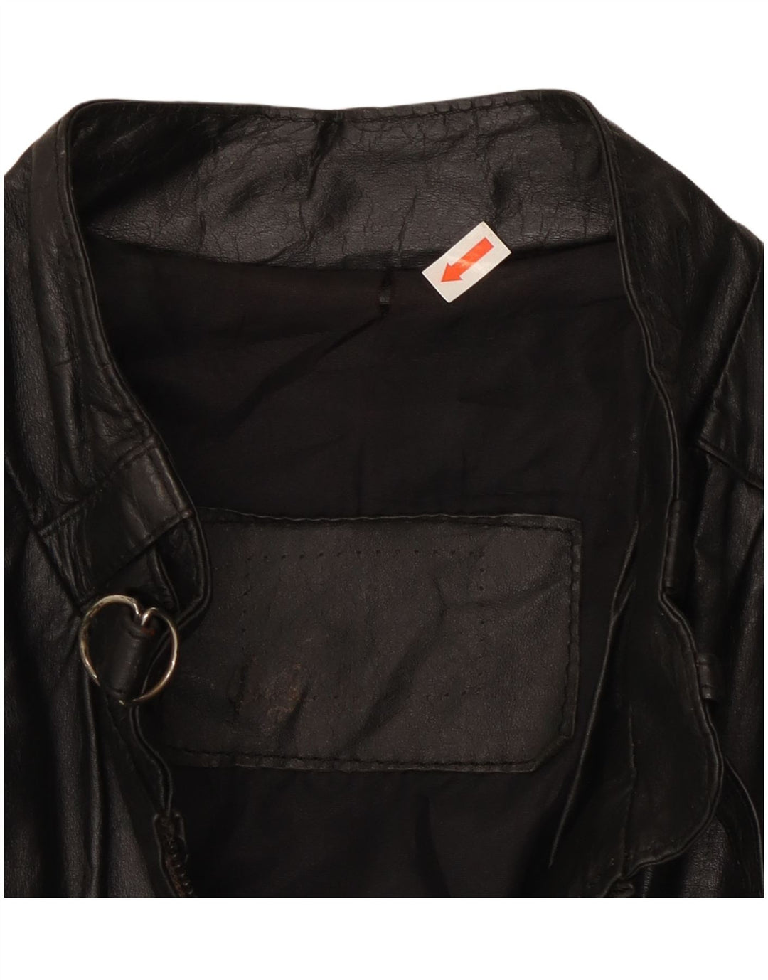 Винтажная мужская кожаная куртка UK 38, средний черный