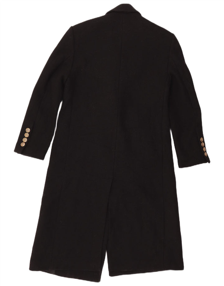 Женское двубортное пальто ZARA Manteco UK 14, средний черный, шерсть