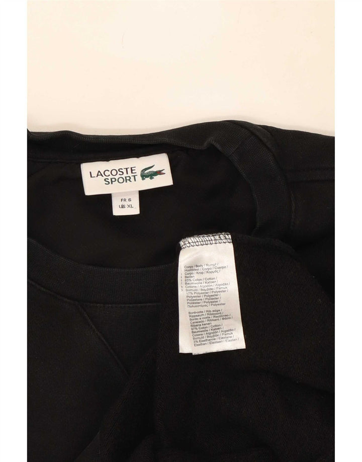 Мужской свитер Lacoste, размер 6 XL, черный хлопок