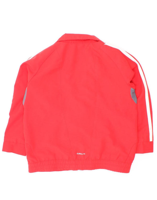 Спортивный костюм Adidas Climalite для мальчиков, верхняя куртка 4–5 лет, красная с цветными блоками