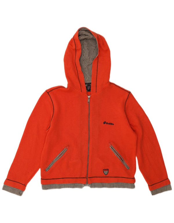 LOTTO Женский укороченный свитер с капюшоном на молнии большого размера UK 10, маленький красный полиэстер