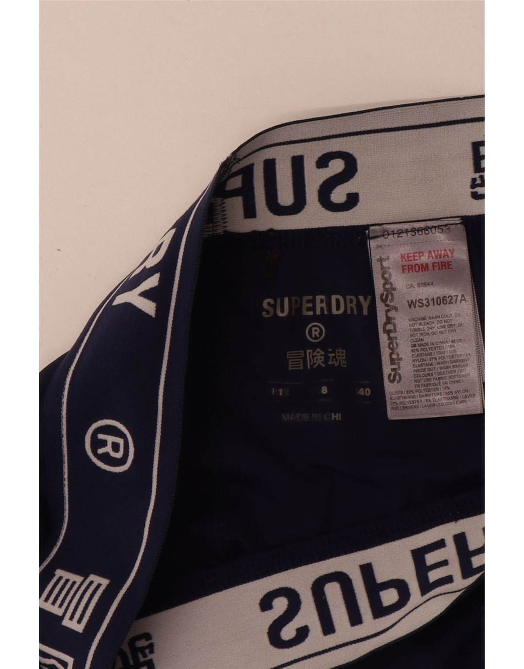 Женские леггинсы с рисунком Superdry UK 12, средний темно-синий, полиэстер