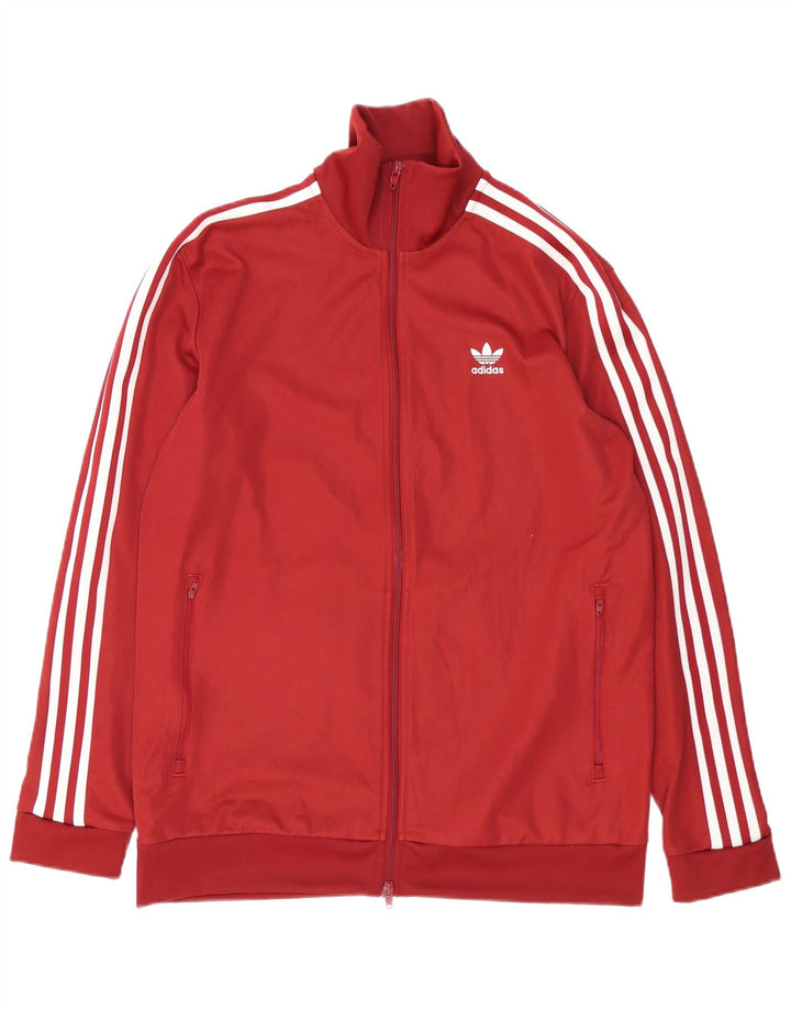 Мужской спортивный костюм Adidas, верхняя куртка, большой бордовый полиэстер