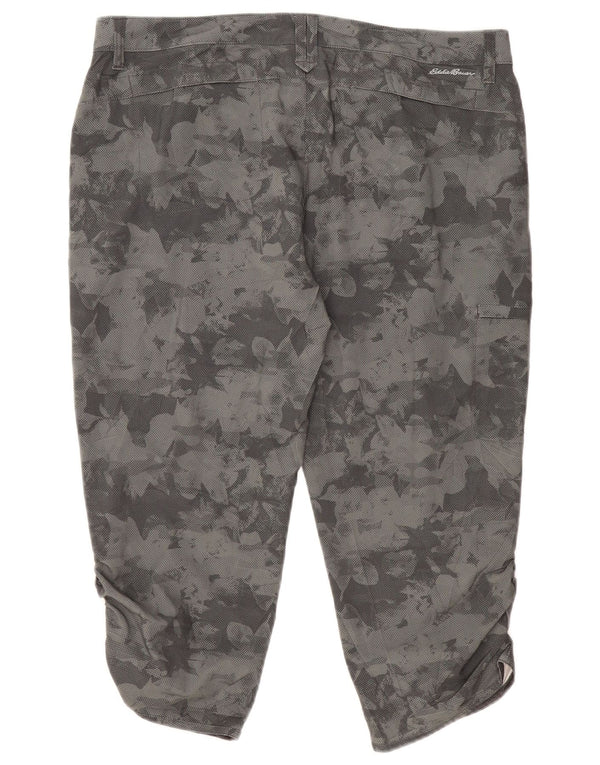 Женские брюки-капри Eddie Bauer, США 14, XL, W38, L21, серый камуфляж