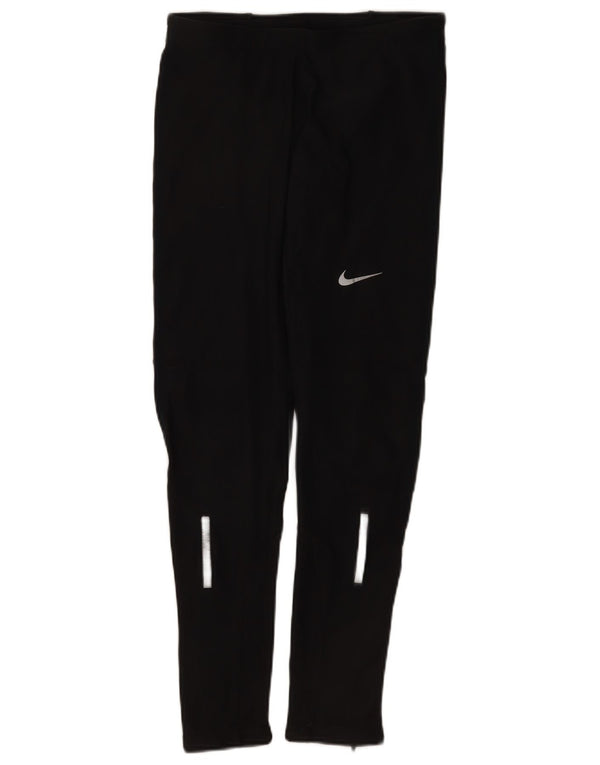 Женские леггинсы Nike Dri Fit UK 12, средний черный полиэстер